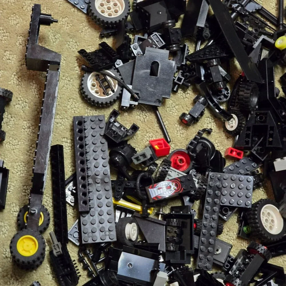 Lego and Lego Compatible Black Building Blocks Wheels Car Parts Lot GA164